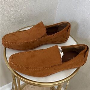 JEKO Mens Loafers Casual Moccasin Driving Shoes Solid Color Slip On CAMEL